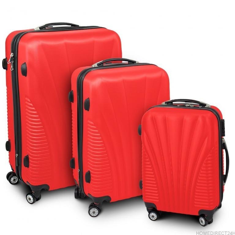 Zestaw Walizek Podróżnych ABS MOVEMANIA Naru 76 x 51 x 31 cm - Czerwony